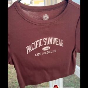 Pacsun cropped brown baby tee 🧸